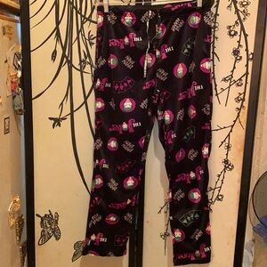 Aeropostale Men’s Black Multicolor Batman The JokerVelvet Pajama Pants DCComics